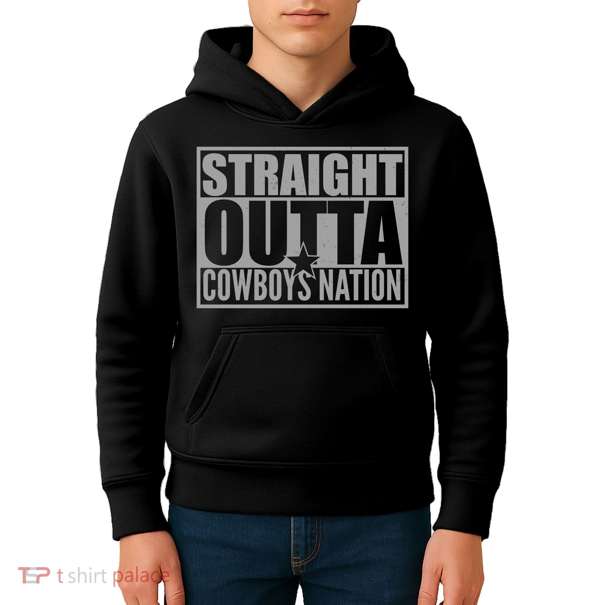 Straight Outta Cowboys Nation Kids Hoodie