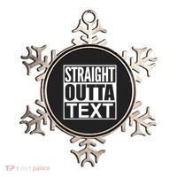 Straight Outta Custom Text Personalized   Ornament thumb 0