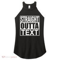 Straight Outta Custom Text Personalized   Women's Perfect Tri Rocker Tank thumb 0