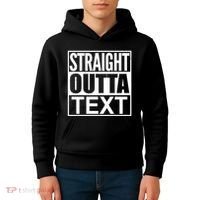 Straight Outta Custom Text Personalized   Kids Hoodie thumb 4
