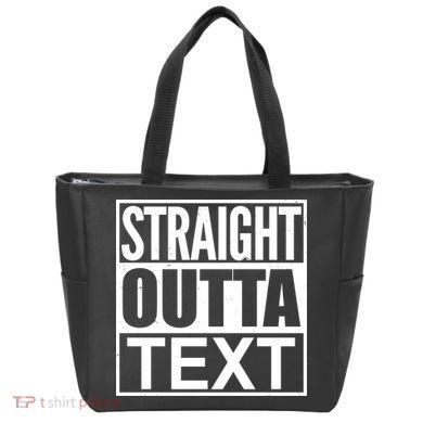 Straight Outta Custom Text Personalized   Tote Bag