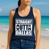 Straight Outta Dallas Texas City Women's Tank Top thumb 2