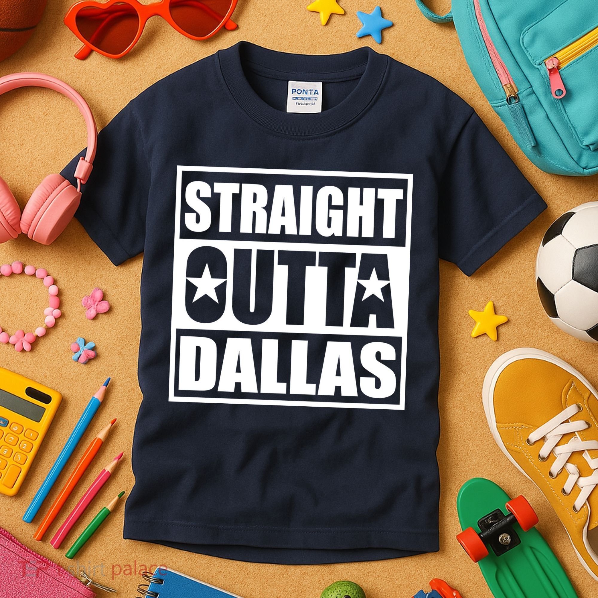Straight Outta Dallas Texas City Kids T-Shirt