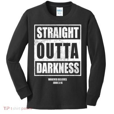 Straight Outta Darkness Kids Long Sleeve Shirt