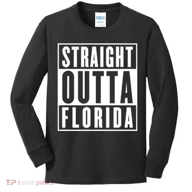 Straight Outta Florida Kids Long Sleeve Shirt