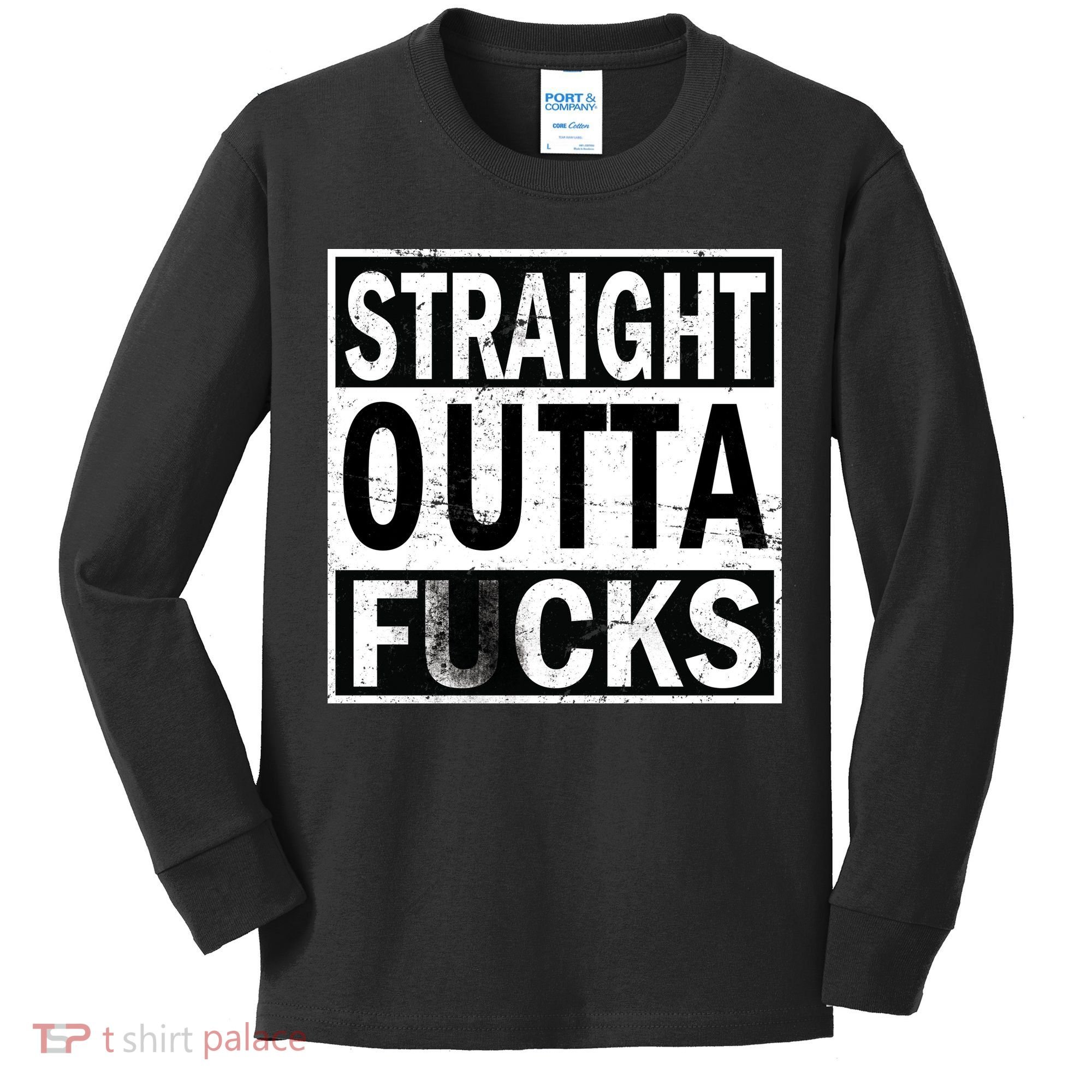 Straight Outta Fucks Kids Long Sleeve Shirt