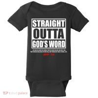 Straight Outta God's Word John 3:16 Baby Bodysuit thumb 0