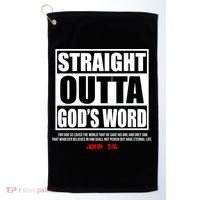 Straight Outta God's Word John 3:16 Golf Towel thumb 0