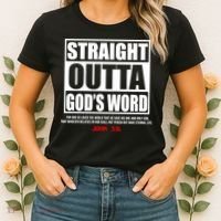 Straight Outta God's Word John 3:16 Women's T-Shirt thumb 2