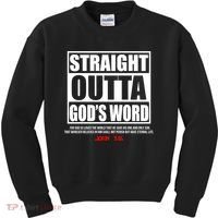 Straight Outta God's Word John 3:16 Kids Sweatshirt thumb 0