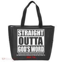 Straight Outta God's Word John 3:16 Tote Bag thumb 0