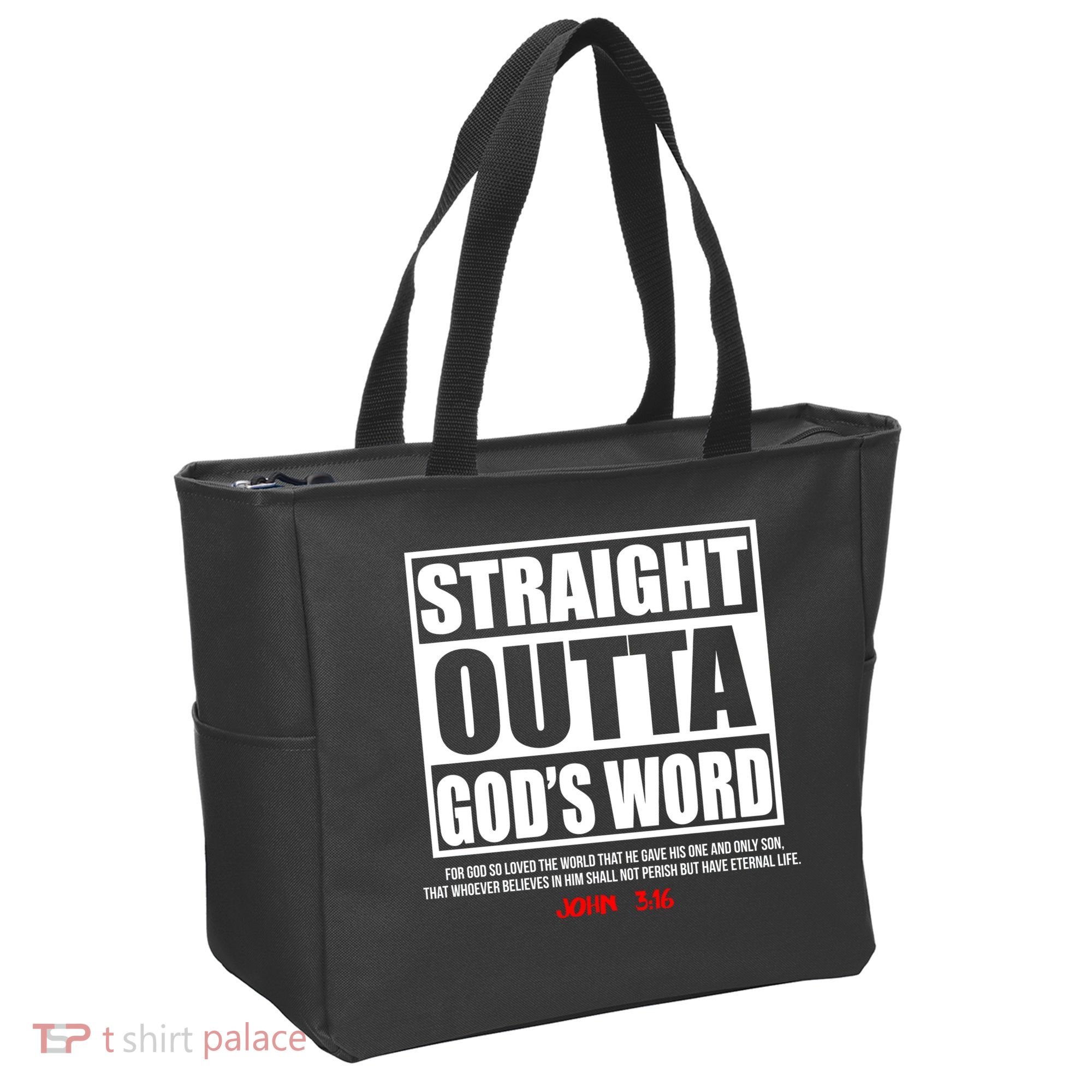Straight Outta God's Word John 3:16 Tote Bag