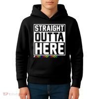 Straight Outta Here Graduation Kids Hoodie thumb 4