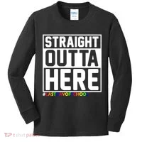 Straight Outta Here Graduation Kids Long Sleeve Shirt thumb 0