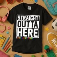 Straight Outta Here Graduation Kids T-Shirt thumb 3