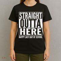 Straight Outta Here Happy Last Day Of School T-Shirt thumb 4