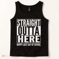 Straight Outta Here Happy Last Day Of School Tank Top thumb 2