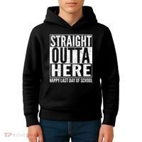 Straight Outta Here Happy Last Day Of School Kids Hoodie thumb 4