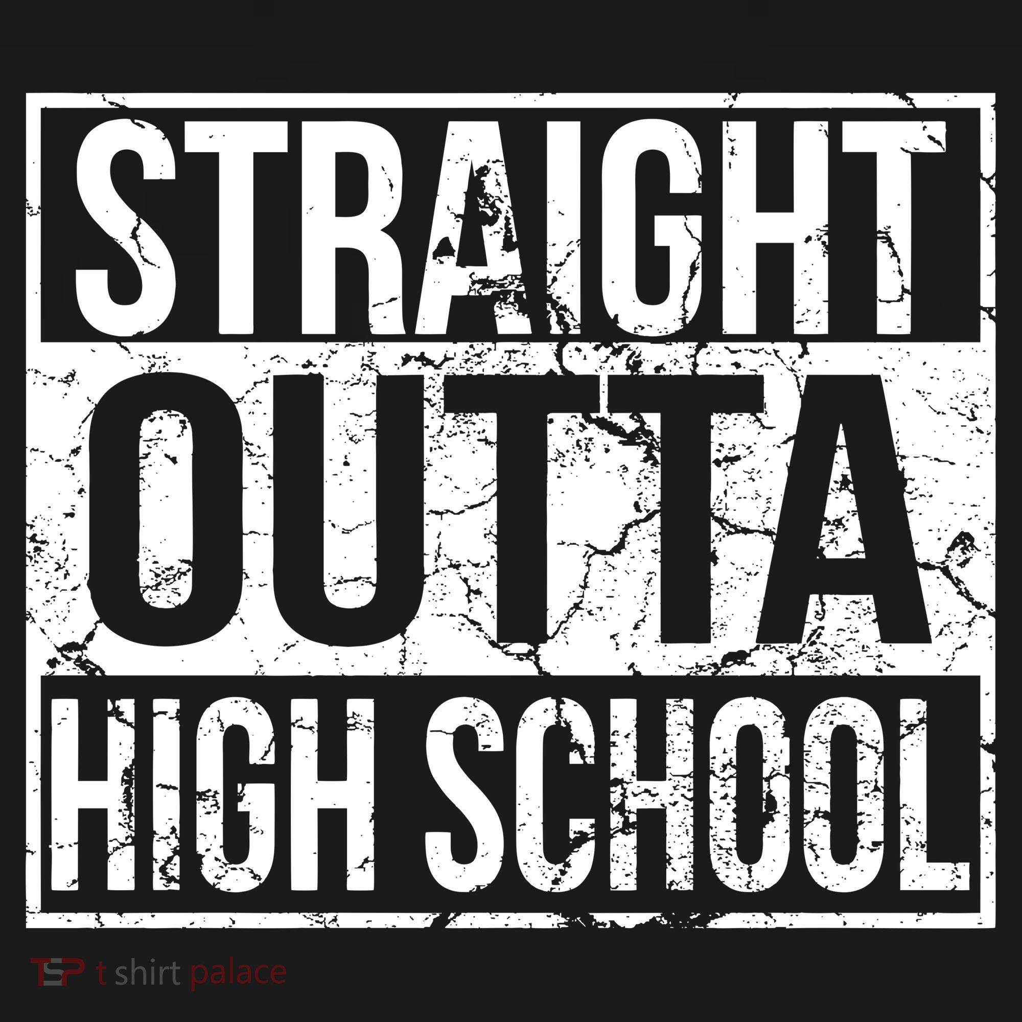 Straight Outta High School Funny Senior Graduate Graudation Long Sleeve Shirt