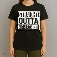 Straight Outta High School Funny Senior Graduate Graudation T-Shirt thumb 4