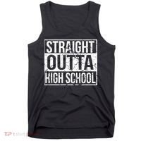 Straight Outta High School Funny Senior Graduate Graudation Tank Top thumb 0
