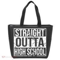 Straight Outta High School Funny Senior Graduate Graudation Tote Bag thumb 0