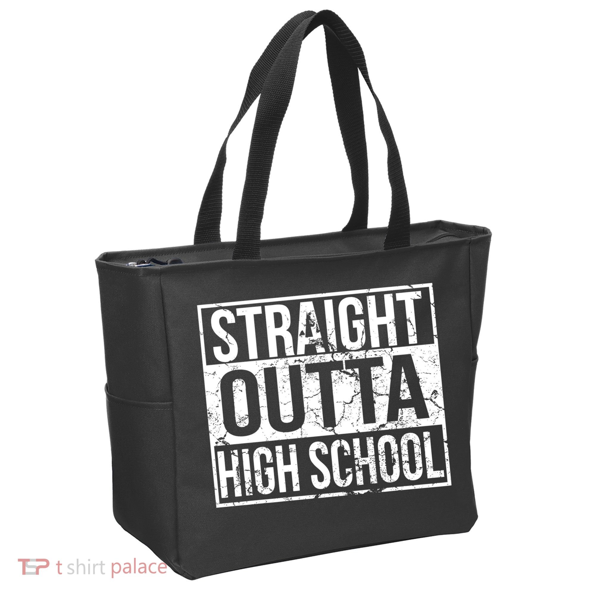 Straight Outta High School Funny Senior Graduate Graudation Tote Bag