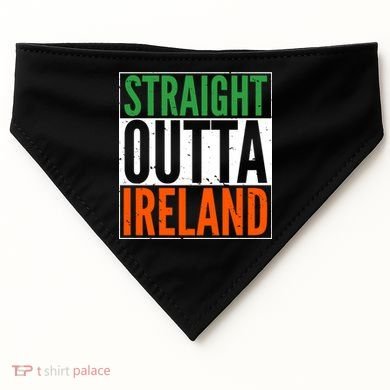 Straight Outta Ireland St. Patrick's Day Irish USA-Made Doggie Bandana
