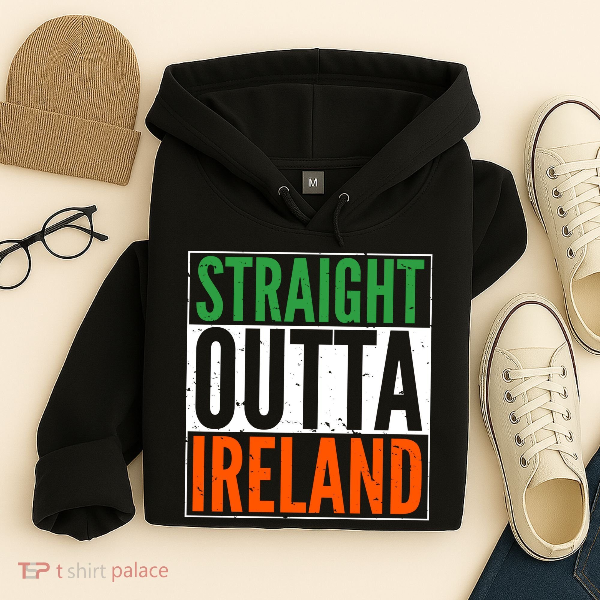 Straight Outta Ireland St. Patrick's Day Irish Hoodie