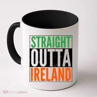Straight Outta Ireland St. Patrick's Day Irish Coffee Mug thumb 0