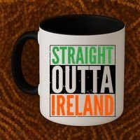 Straight Outta Ireland St. Patrick's Day Irish Coffee Mug thumb 2
