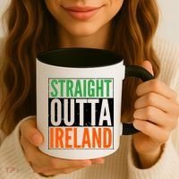 Straight Outta Ireland St. Patrick's Day Irish Coffee Mug thumb 3