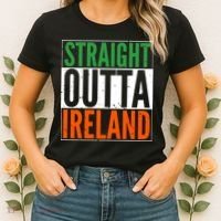 Straight Outta Ireland St. Patrick's Day Irish Women's T-Shirt thumb 2