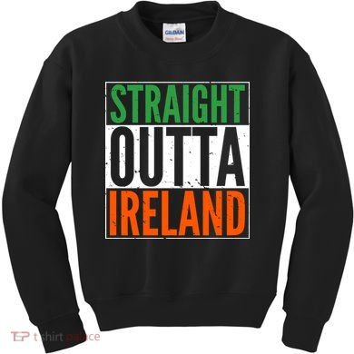 Straight Outta Ireland St. Patrick's Day Irish Kids Sweatshirt