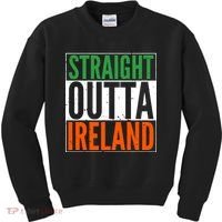 Straight Outta Ireland St. Patrick's Day Irish Kids Sweatshirt thumb 0