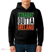 Straight Outta Ireland St. Patrick's Day Irish Kids Hoodie thumb 4