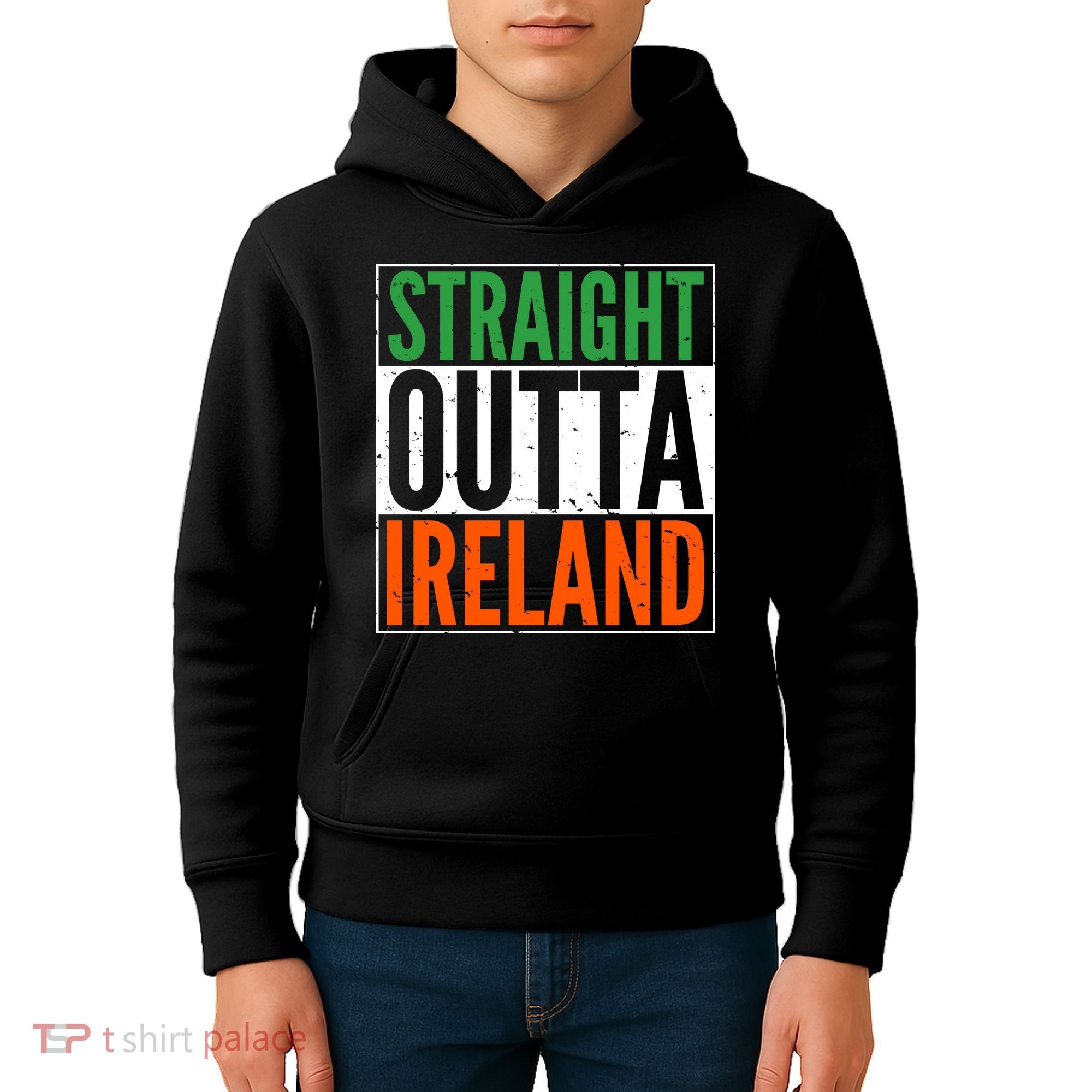 Straight Outta Ireland St. Patrick's Day Irish Kids Hoodie
