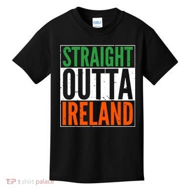 Straight Outta Ireland St. Patrick's Day Irish Kids T-Shirt