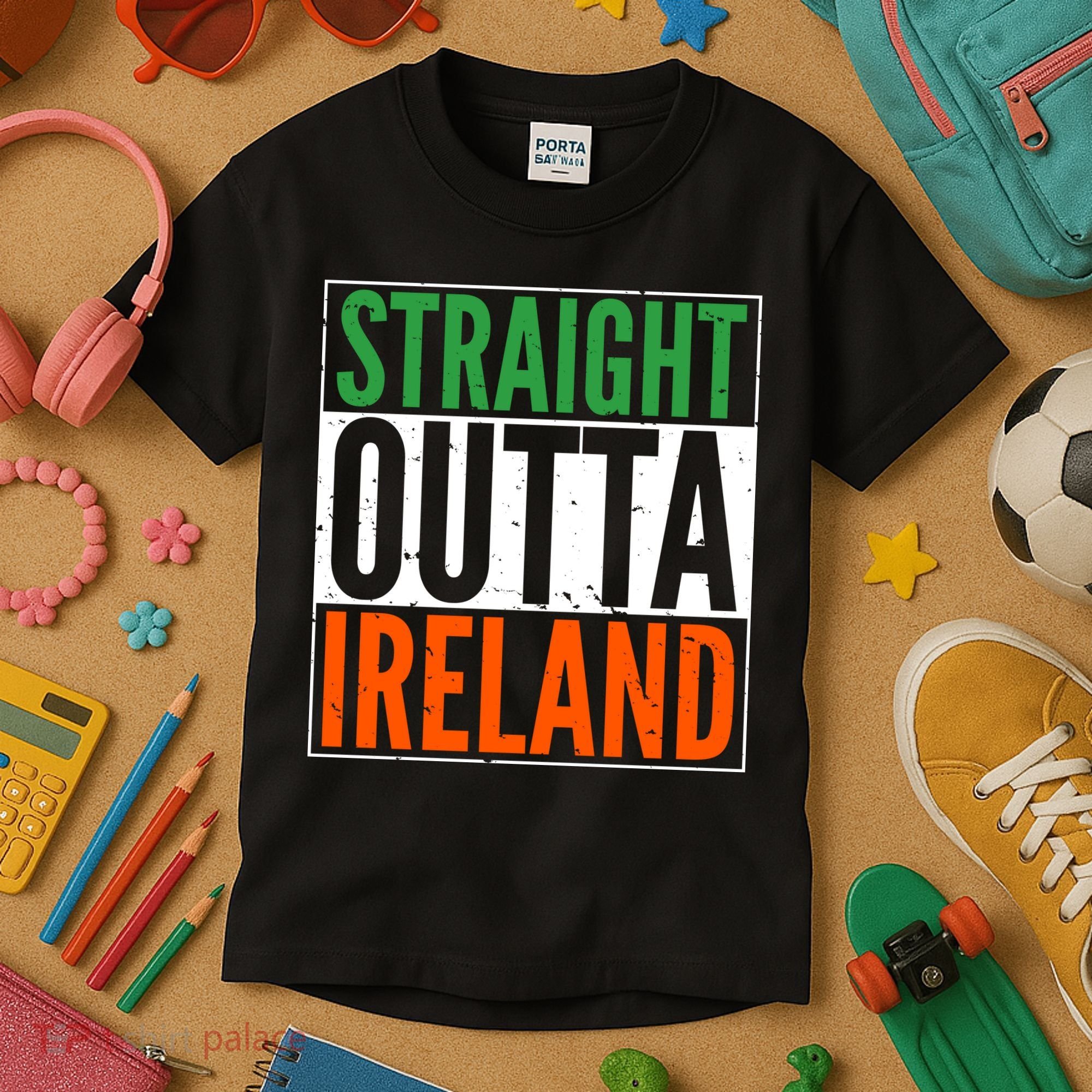 Straight Outta Ireland St. Patrick's Day Irish Kids T-Shirt