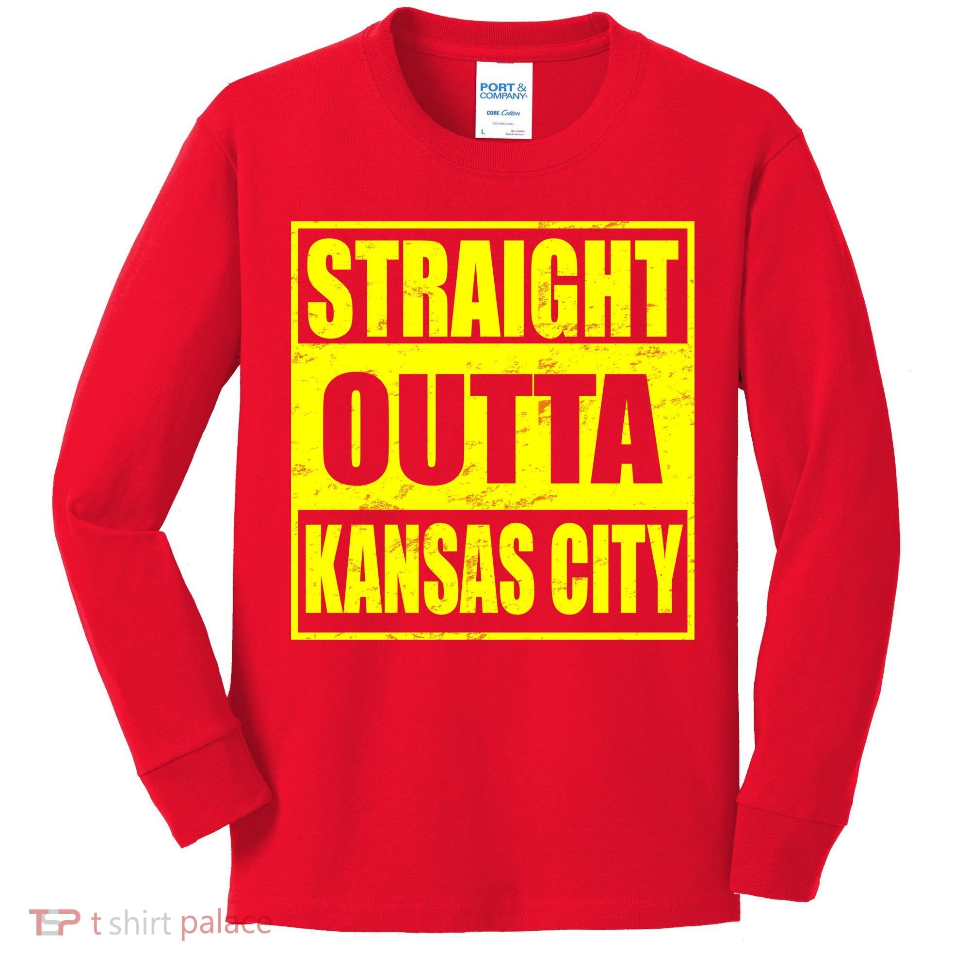Straight Outta Kansas City Kids Long Sleeve Shirt