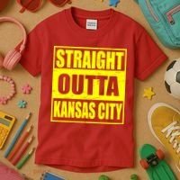 Straight Outta Kansas City Kids T-Shirt thumb 3