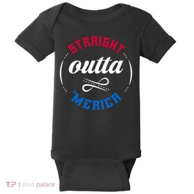 Straight Outta Merica Baby Bodysuit