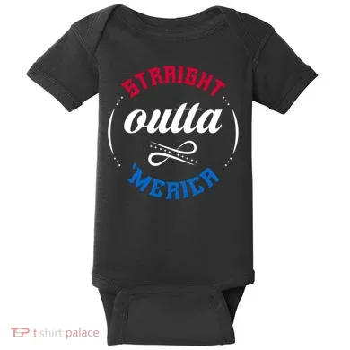 Straight Outta Merica Baby Bodysuit