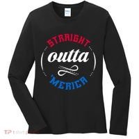 Straight Outta Merica Women's Long Sleeve Shirt thumb 0