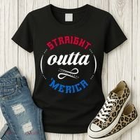 Straight Outta Merica Women's T-Shirt thumb 3