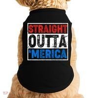 Straight Outta Merica Fourth of July Doggie Tank thumb 0
