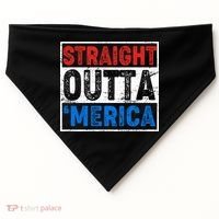 Straight Outta Merica Fourth of July USA-Made Doggie Bandana thumb 0