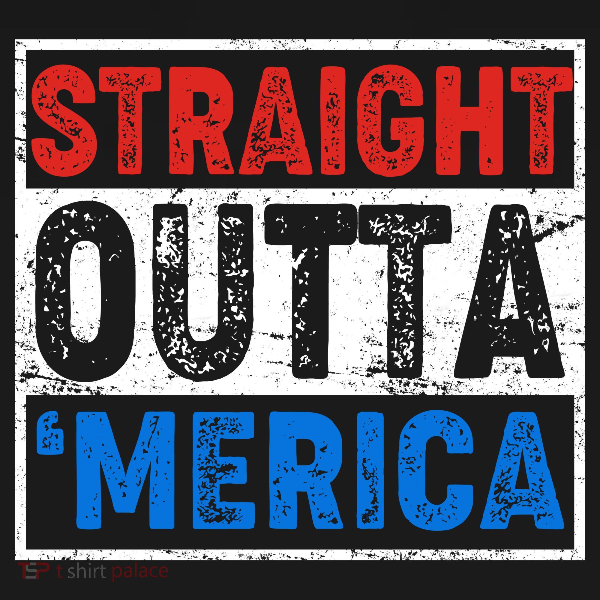 Straight Outta Merica Fourth of July Long Sleeve Shirt