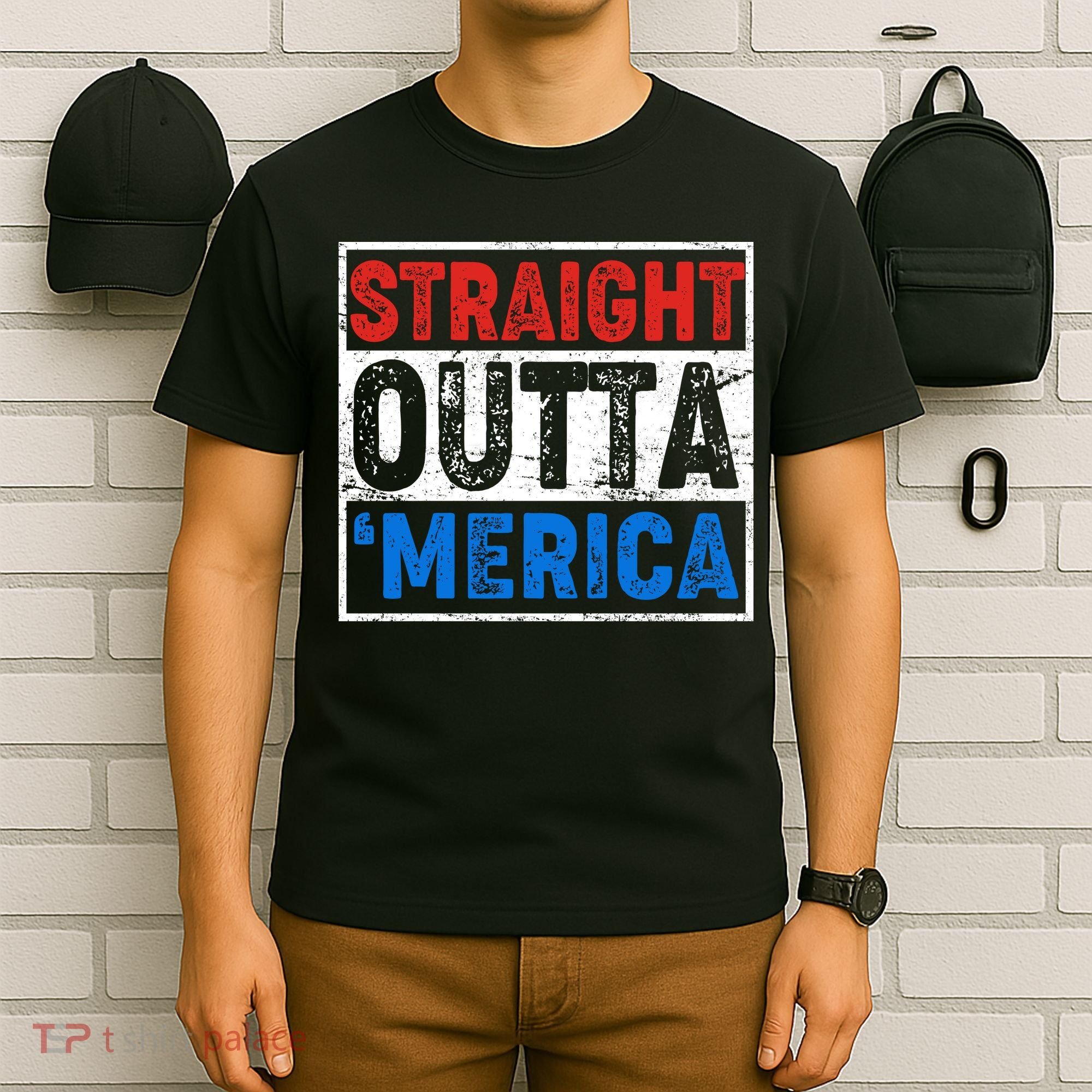 Straight Outta Merica Fourth of July T-Shirt