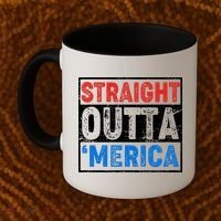 Straight Outta Merica Fourth of July Coffee Mug thumb 2